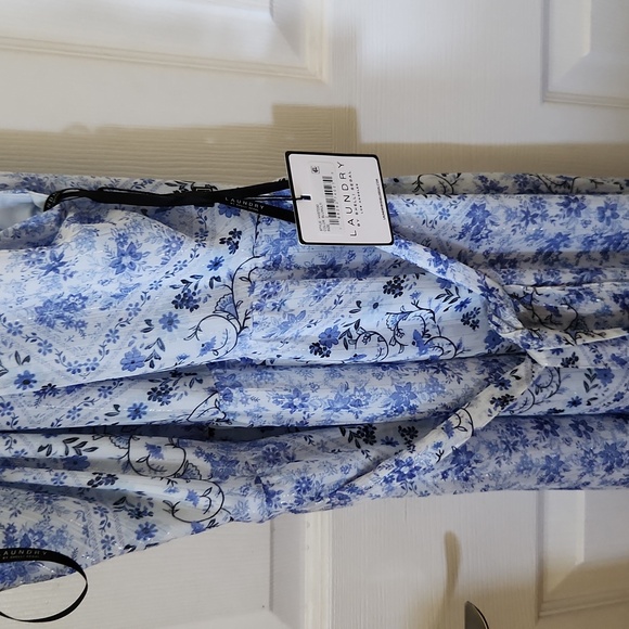 Laundry by Selli Segal blue maxi halter dress SZ 2 - Picture 10 of 10